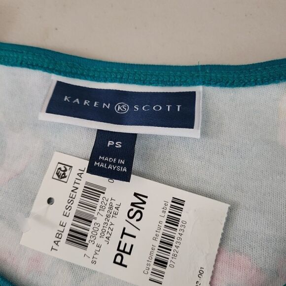 "Karen Scott " Woman's Pullover Top Mid Sleeve Size: PS Jazzy Teal NWT - Picture 5 of 8